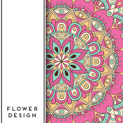 Vector luxury wedding invitation with mandala