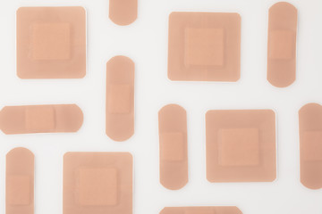 set of beige patches