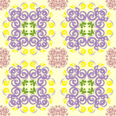 Seamless abstract floral pattern,mandala pattern