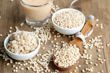 soymilk and barley seed