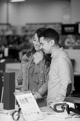 young people shopping for latest phone