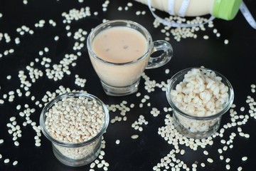 soymilk and barley seed