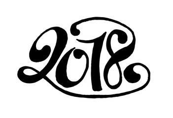 2018 lettering vector
