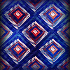 Rectangle mandala hand drawn vector pattern. Geometric retungle print in vector pattern. Hand drawn fashion stylish seamless pattern.