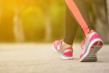 Deurstickers Joggen Fitness vrouw joggen