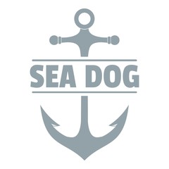 Pirate anchor logo, simple gray style