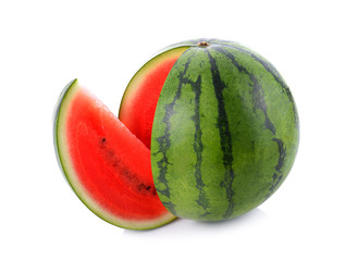 Watermelon red on a white background.