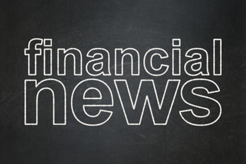 Obraz premium News concept: text Financial News on Black chalkboard background