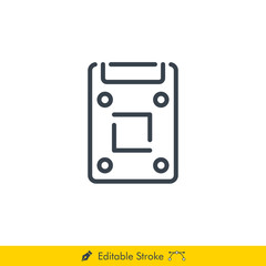 Solid State Drive (SSD) Icon / Vector - In Line / Stroke Design with Editable Stroke