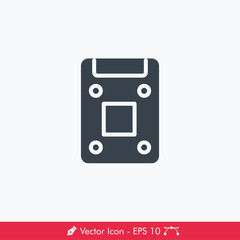 Solid State Drive (SSD) Icon / Vector