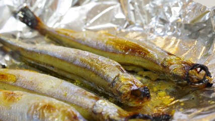 シシャモのオリーブオイル焼き