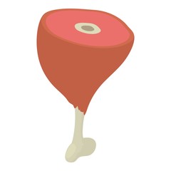 Meat icon, isometric style