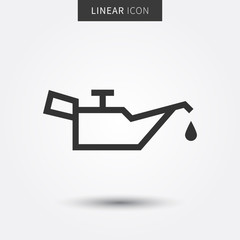 Check motor oil level vector illustration. Car oil level sign graphic design. Engine oil pressure control icon creative concept.

