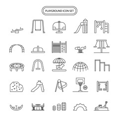 Playground Icon Set editable stroke