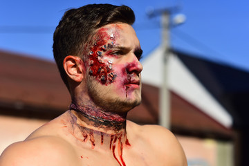 Halloween Party and bloody horror.