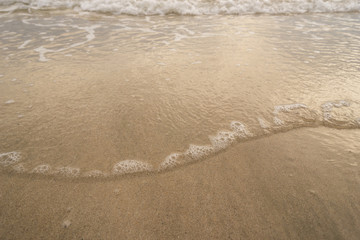 wave bubble with seascape on beach