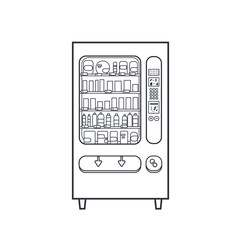 Lineart vector vending machine