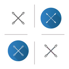 Crossed cotton buds icon