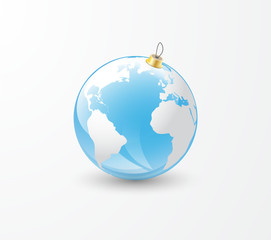 Christmas tree toy earth globe