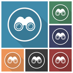 Button - Set - Schatten - Fernrohr