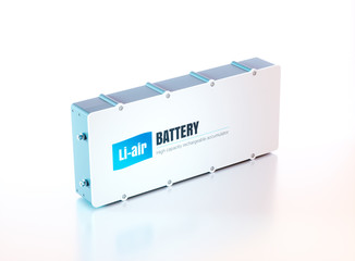 Lithium air electric vehicle battery. 3d rendering.