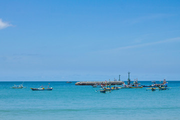 Naklejka premium Jimbaran beach / Fishing at Jimbaran beach of Bali, Indonesia