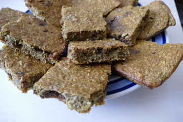 sweet banna cake served on a plate
