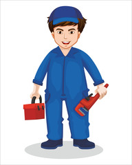 Cartoon of professions-vector drawing-isolated white background