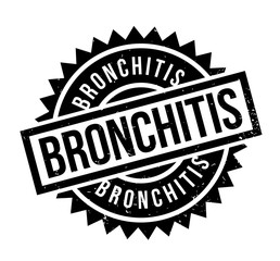 Bronchitis rubber stamp. Grunge design with dust scratches. Effects can be easily removed for a clean, crisp look. Color is easily changed.