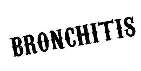 Bronchitis rubber stamp. Grunge design with dust scratches. Effects can be easily removed for a clean, crisp look. Color is easily changed.