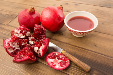 Juicy pomegranates