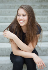 Fototapeta premium Beautiful young caucasian girl