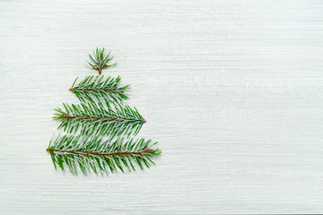 christmas holiday card on white winter background