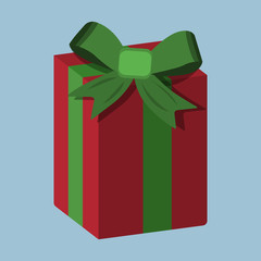 Gift XMas icon. Cartoon style. Vector Illustration for Christmas day