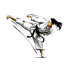 karate action 2 - obrazy, fototapety, plakaty
