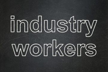 Obraz premium Industry concept: text Industry Workers on Black chalkboard background