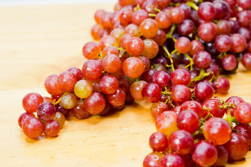 grape on wood background