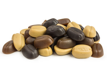 heap of gummy candy coffee beans