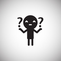 Icon flat design. Human questions