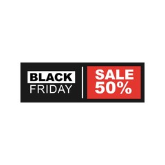 Fototapeta premium black friday sale banner vector illustration. editable. flat color.