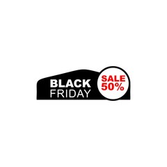 black friday sale banner vector illustration. editable. flat color.