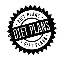 Obraz premium Diet Plans rubber stamp. Grunge design with dust scratches. Effects can be easily removed for a clean, crisp look. Color is easily changed.