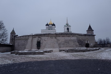 Dovmont town. Pskov Krom (the Kremlin) built the end of the XI century - the beginning of the XII...