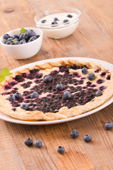 Blueberry tart. 
