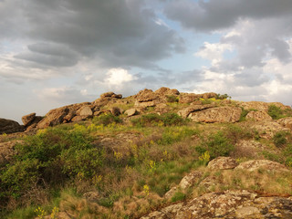 Beautiful spring landscape in the mountains