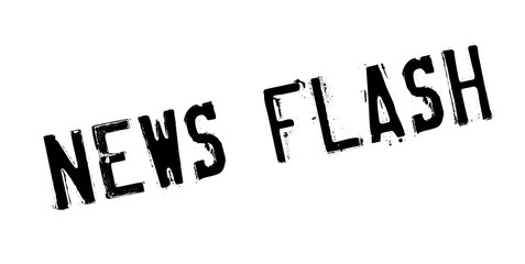 News Flash rubber stamp. Grunge design with dust scratches. Effects can be easily removed for a clean, crisp look. Color is easily changed.