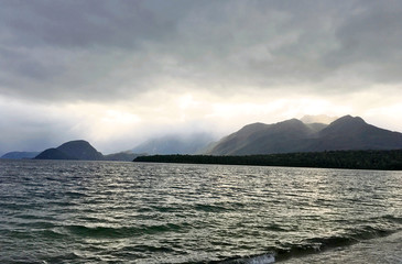 View of Lake Manapouri, New Zealand
