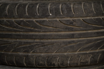 dirty old wheel. texture of old tire