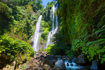 Fototapeta na wymiar Sekumpul Waterfall - Bali, Indonesia.