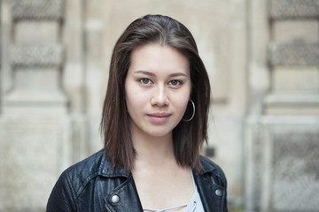 Portrait of a beautiful young half asian girl